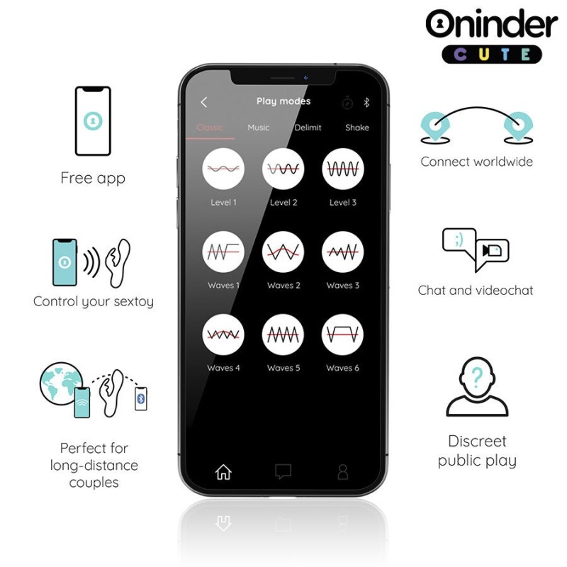 Oninder Cute - Vibratore Clitoride Punto G Love Bunny - App Gratuita - ONINDER CUTE - Vibratori con App | erosidea.com