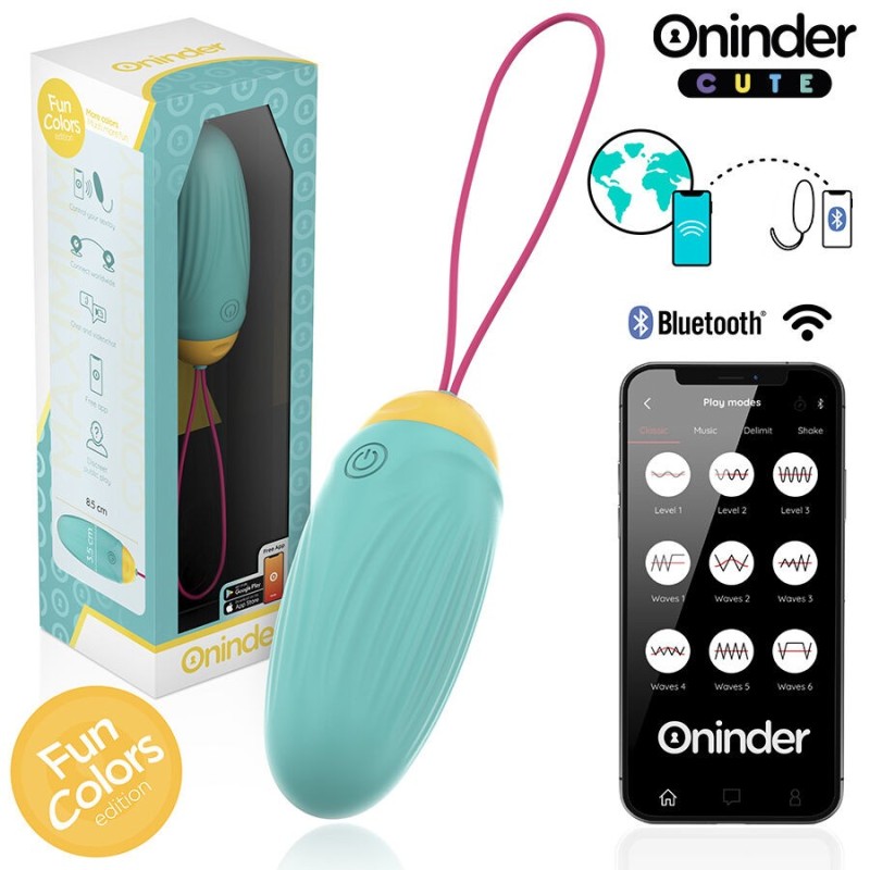 Oninder Cute - Uovo Vibro-Rotante In Silicone Con Gemma Per Amore E Piacere - App Gratuita - ONINDER CUTE - Ovetti Palline Sfere | erosidea.com