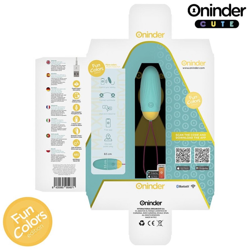 Oninder Cute - Uovo Vibro-Rotante In Silicone Con Gemma Per Amore E Piacere - App Gratuita - ONINDER CUTE - Ovetti Palline Sfere | erosidea.com