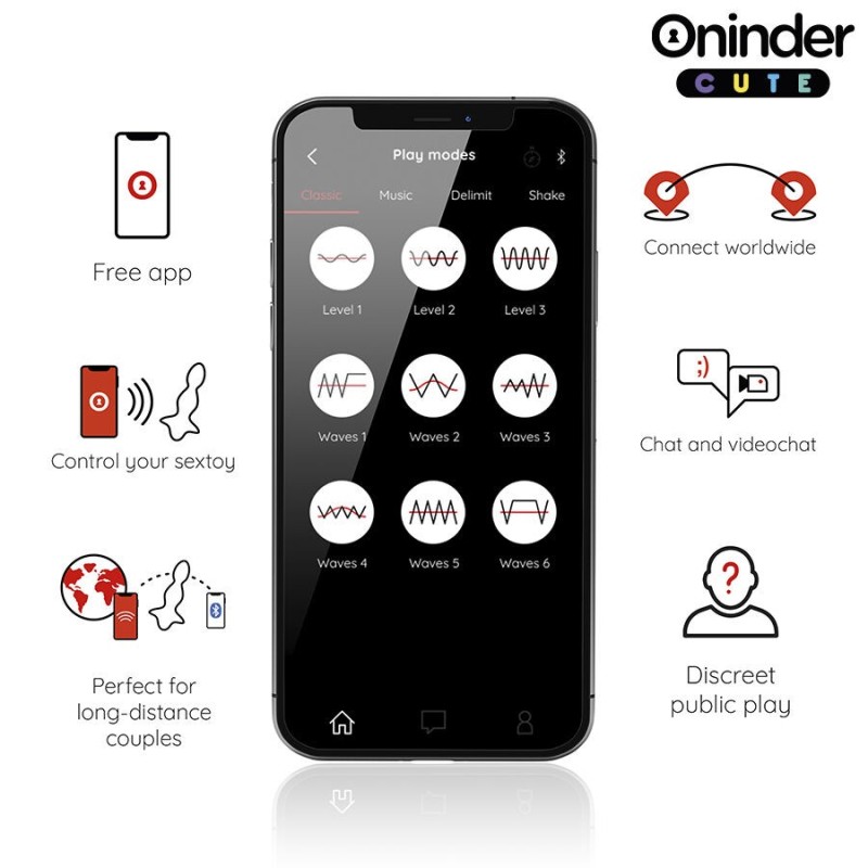 Oninder Cute - Dilatatore Anale Vibrante Love Butt - App Gratuita - ONINDER CUTE - Vibratori con App | erosidea.com