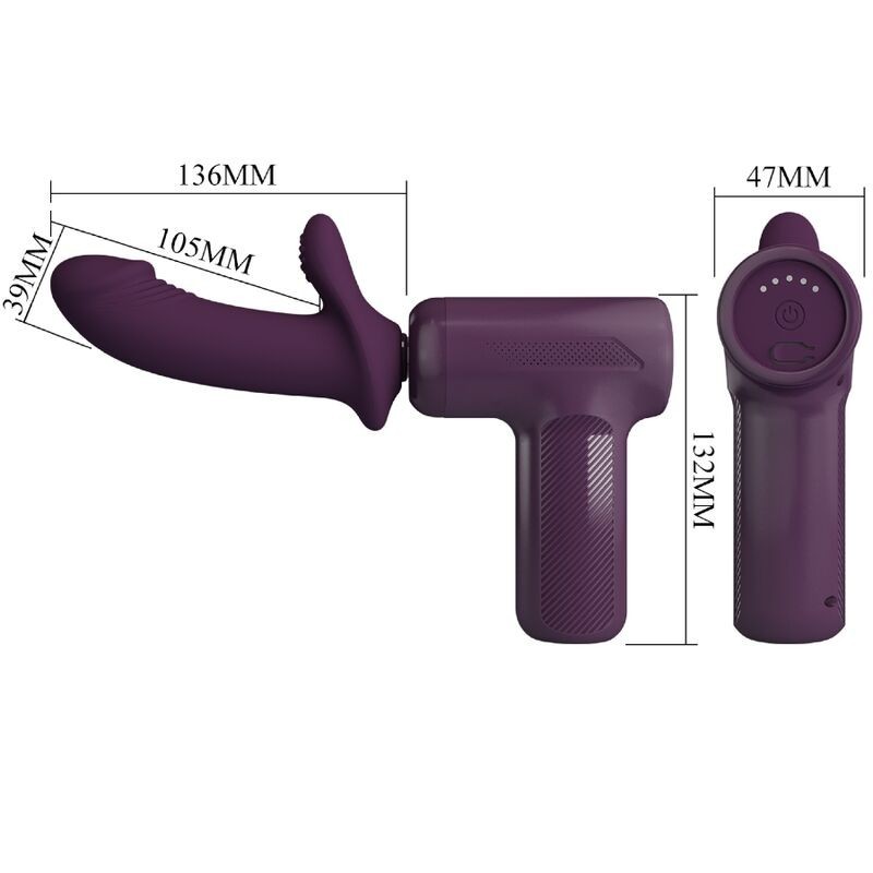 Pretty Love - Dj Scholar Massaggiatore 5 Impostazioni Viola - PRETTY LOVE C-TYPE - Magic Wand | erosidea.com