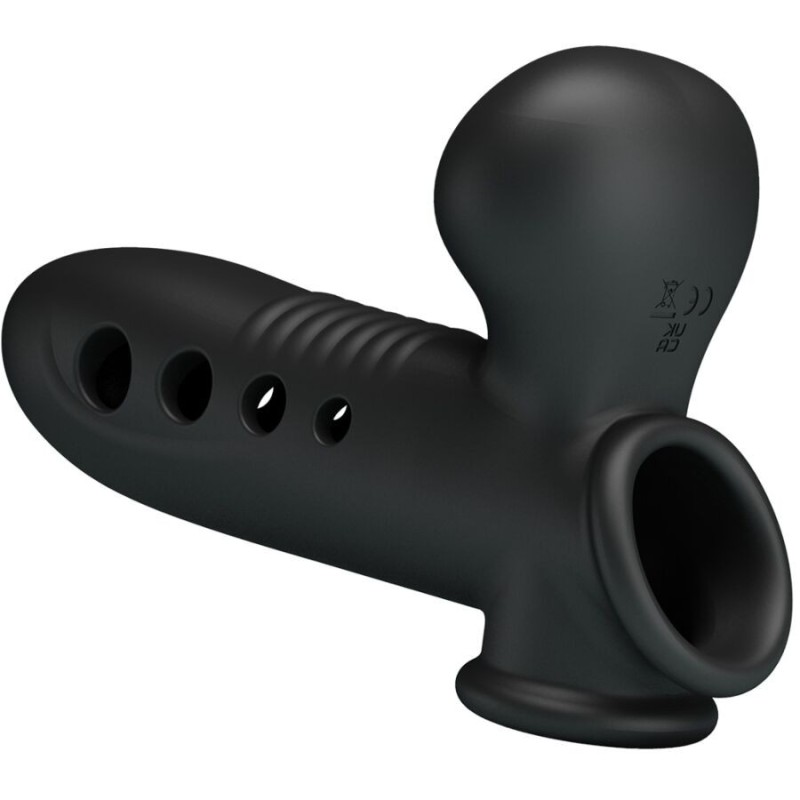 Pretty Love - Manicotto Per Pene Crane Con Airbag Nero - PRETTY LOVE - Guaine e Prolunghe | erosidea.com