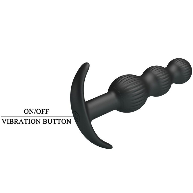 Pretty Love Sidney Plug Anale 10 Vibrazioni Nero - PRETTY LOVE - Plug e Catene Anali | erosidea.com