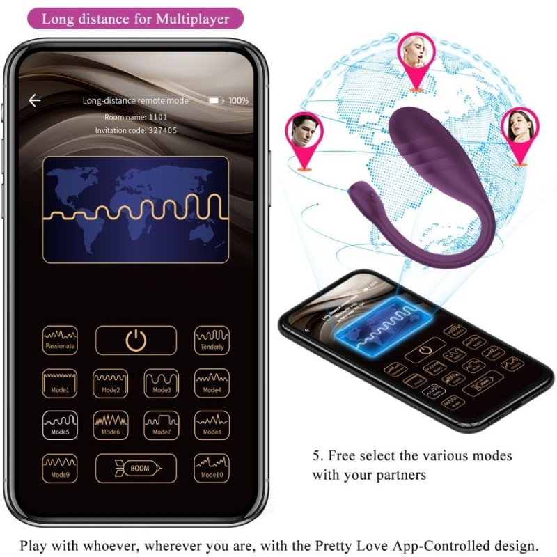 Pretty Love - Vibratore Clitoride Controllato Da App Leviathan Viola - PRETTY LOVE SMART - Promozioni Erosidea | erosidea.com