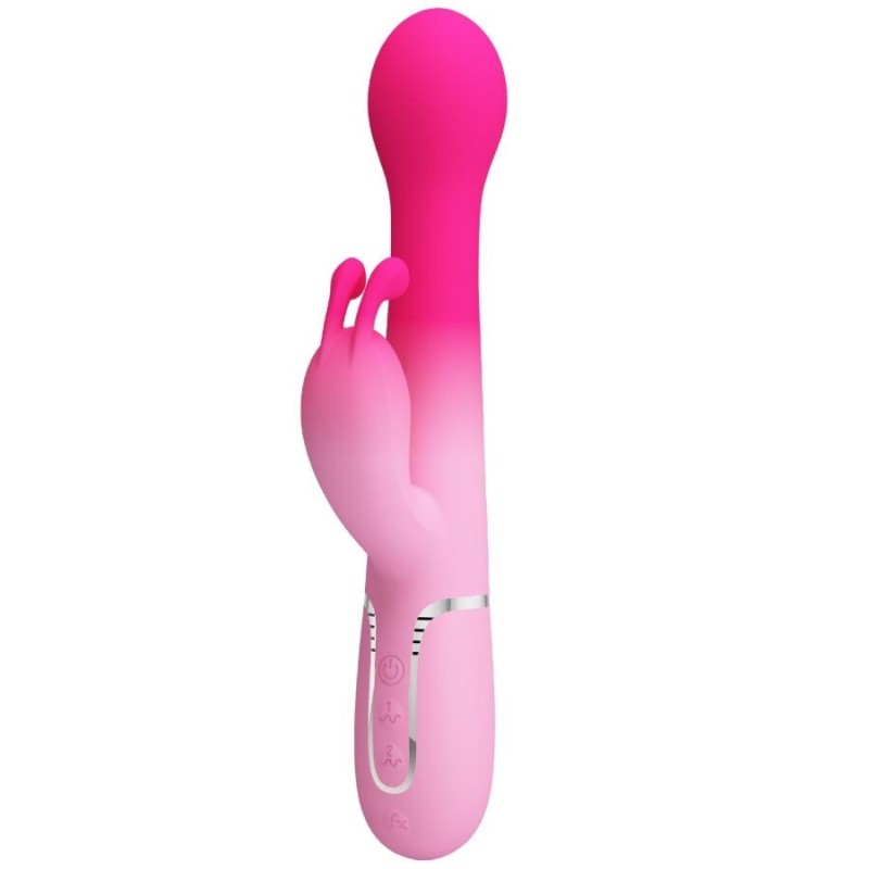 Pretty Love - Dejon 3 In 1 Multifunzione Vibratore Rabbit Rosa - PRETTY LOVE - Vibratori Rabbit | erosidea.com