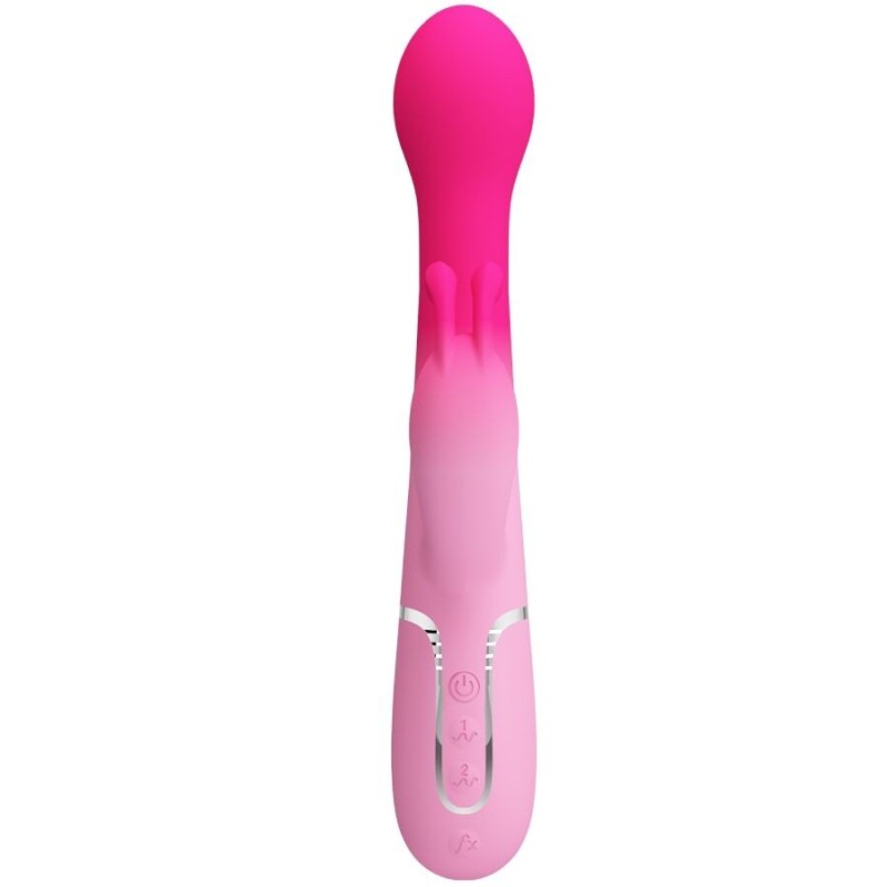 Pretty Love - Dejon 3 In 1 Multifunzione Vibratore Rabbit Rosa - PRETTY LOVE - Vibratori Rabbit | erosidea.com