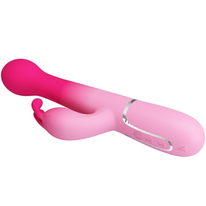 Pretty Love - Dejon 3 In 1 Multifunzione Vibratore Rabbit Rosa - PRETTY LOVE - Vibratori Rabbit | erosidea.com