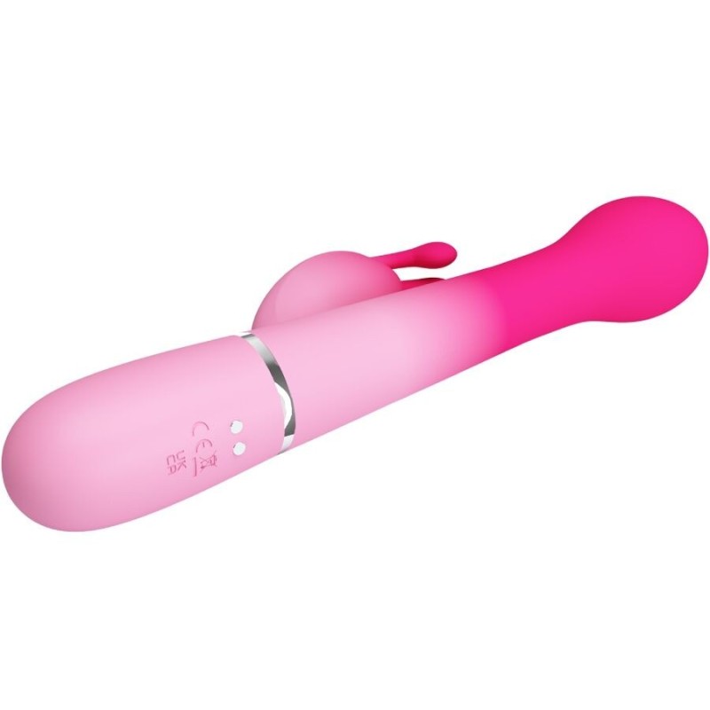 Pretty Love - Dejon 3 In 1 Multifunzione Vibratore Rabbit Rosa - PRETTY LOVE - Vibratori Rabbit | erosidea.com