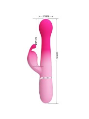 Pretty Love - Dejon 3 In 1 Multifunzione Vibratore Rabbit Rosa - PRETTY LOVE - Vibratori Rabbit | erosidea.com