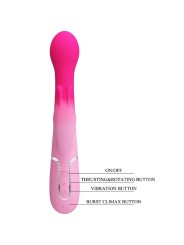 Pretty Love - Dejon 3 In 1 Multifunzione Vibratore Rabbit Rosa - PRETTY LOVE - Vibratori Rabbit | erosidea.com