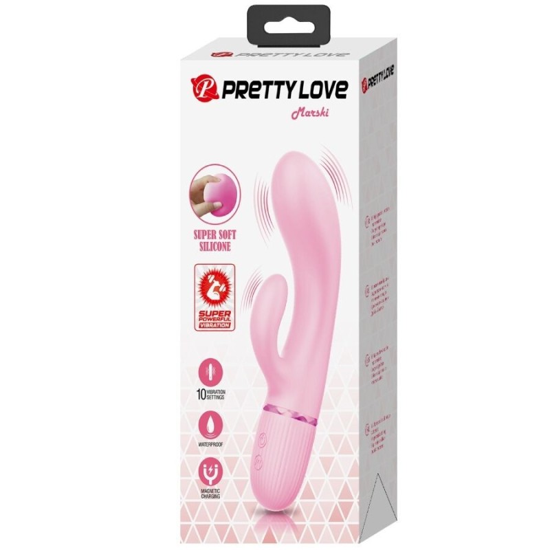 Pretty Love - Vibratore Rabbit Marski - Rosa - PRETTY LOVE FLIRTATION - Vibratori Rabbit | erosidea.com