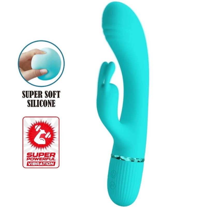 Pretty Love - Vibratore Rabbit Scocco - Turchese - PRETTY LOVE FLIRTATION - Vibratori Rabbit | erosidea.com