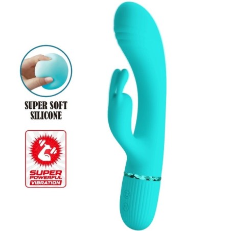 Pretty Love - Vibratore Rabbit Scocco - Turchese - PRETTY LOVE FLIRTATION - Vibratori Rabbit | erosidea.com