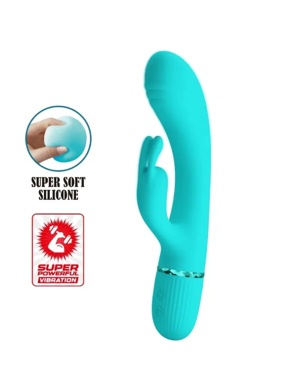 Pretty Love - Vibratore Rabbit Scocco - Turchese - PRETTY LOVE FLIRTATION - Vibratori Rabbit | erosidea.com