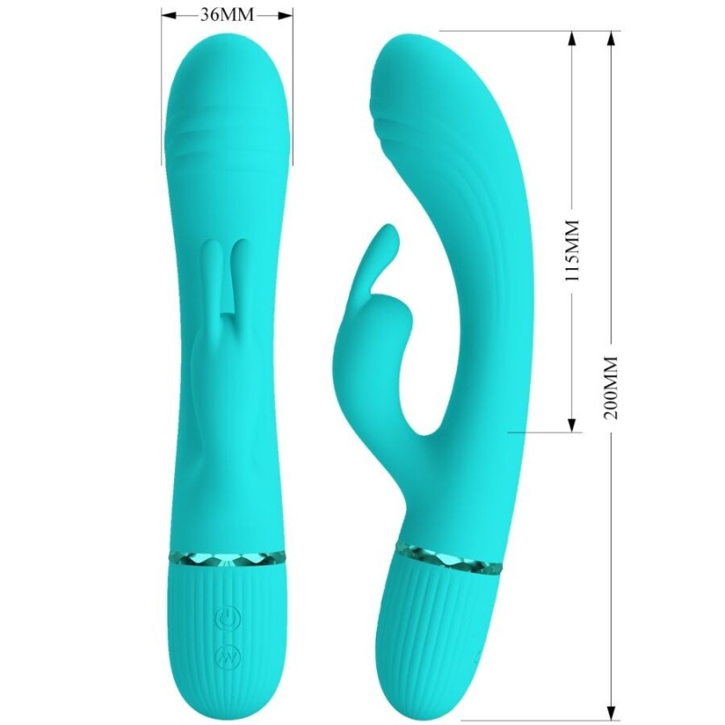 Pretty Love - Vibratore Rabbit Scocco - Turchese - PRETTY LOVE FLIRTATION - Vibratori Rabbit | erosidea.com