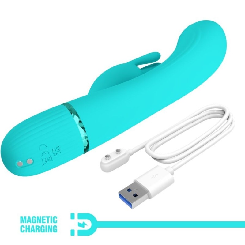 Pretty Love - Vibratore Rabbit Scocco - Turchese - PRETTY LOVE FLIRTATION - Vibratori Rabbit | erosidea.com