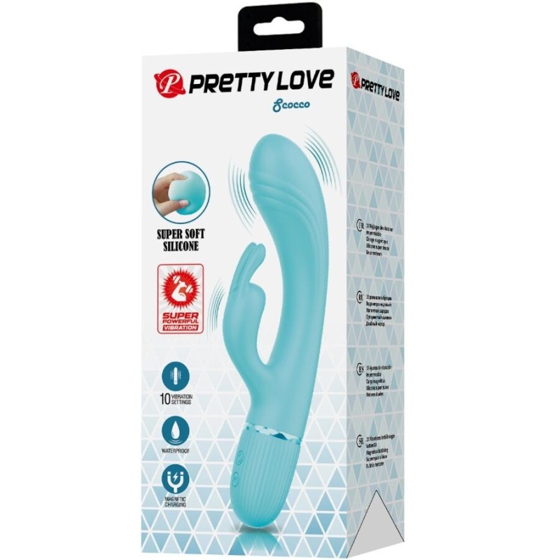 Pretty Love - Vibratore Rabbit Scocco - Turchese - PRETTY LOVE FLIRTATION - Vibratori Rabbit | erosidea.com