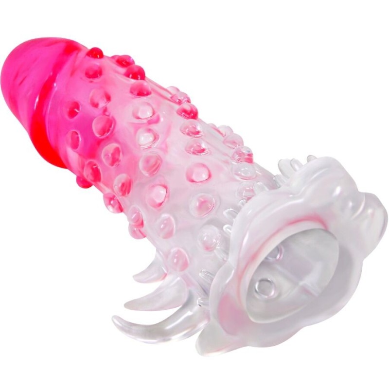 Pretty Love - Guaina Di Allargamento Realistica Wilford Con Pene Rilievo Rosa - PRETTY LOVE - Guaine e Prolunghe | erosidea.com