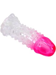 Pretty Love - Guaina Di Allargamento Realistica Wilford Con Pene Rilievo Rosa - PRETTY LOVE - Guaine e Prolunghe | erosidea.com
