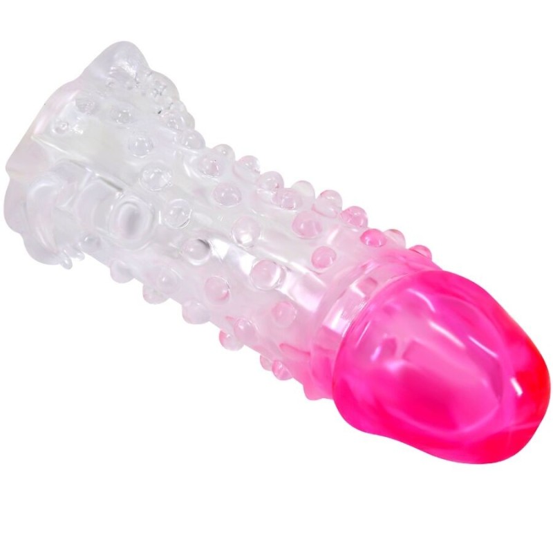 Pretty Love - Guaina Di Allargamento Realistica Wilford Con Pene Rilievo Rosa - PRETTY LOVE - Guaine e Prolunghe | erosidea.com