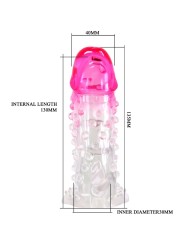 Pretty Love - Guaina Di Allargamento Realistica Wilford Con Pene Rilievo Rosa - PRETTY LOVE - Guaine e Prolunghe | erosidea.com