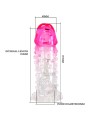 Pretty Love - Guaina Di Allargamento Realistica Wilford Con Pene Rilievo Rosa - PRETTY LOVE - Guaine e Prolunghe | erosidea.com