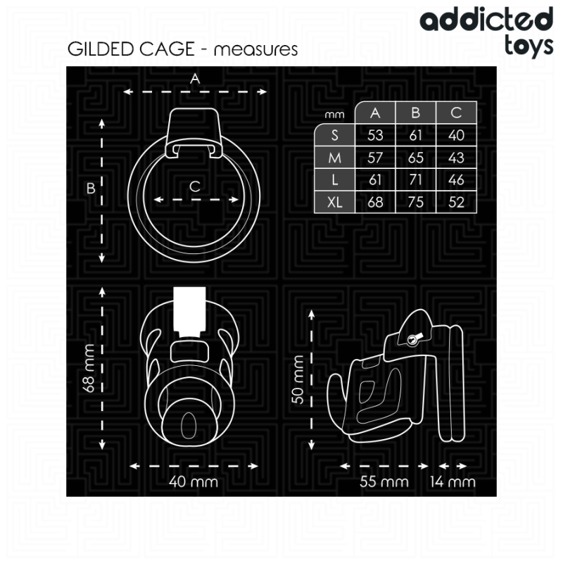 Addicted Toys Locked - Gabbia Pene Gilden Cage Taglia M - ADDICTED TOYS LOCKED - Costrittivi | erosidea.com