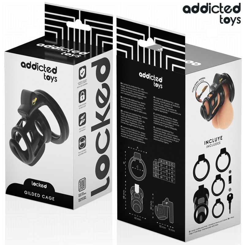 Addicted Toys Locked - Gabbia Pene Gilden Cage Taglia M - ADDICTED TOYS LOCKED - Costrittivi | erosidea.com