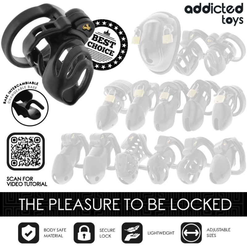 Addicted Toys Locked - Gabbia Pene Con Bloccaggio Eterno 9 Cm - ADDICTED TOYS LOCKED - Costrittivi | erosidea.com