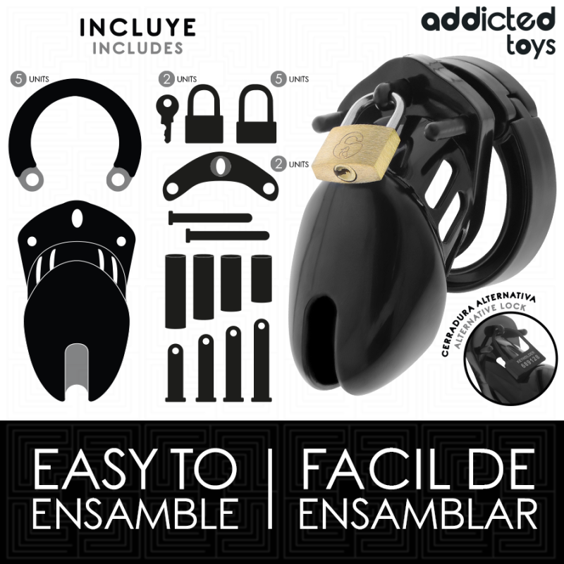 Addicted Toys Locked - Gabbia Pene Obsidian Hold Taglia S - ADDICTED TOYS LOCKED - Costrittivi | erosidea.com