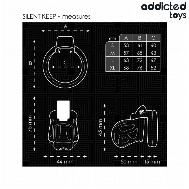 Addicted Toys Locked - Gabbia Pene Silenziosa 75 Cm - ADDICTED TOYS LOCKED - Costrittivi | erosidea.com