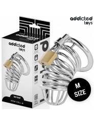 Addicted Toys Locked - Gabbia Pene Metallo Con Cellule Di Ferro Taglia M - ADDICTED TOYS LOCKED - Costrittivi | erosidea.com