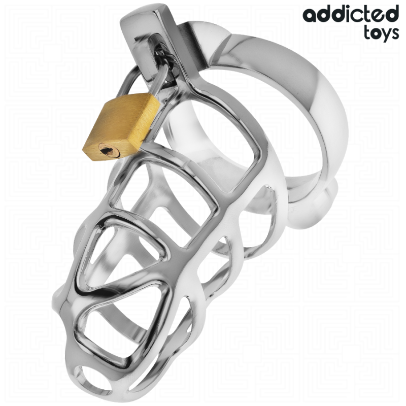 Addicted Toys Locked - Gabbia Pene Con Serratura In Argento Taglia M - ADDICTED TOYS LOCKED - Costrittivi | erosidea.com