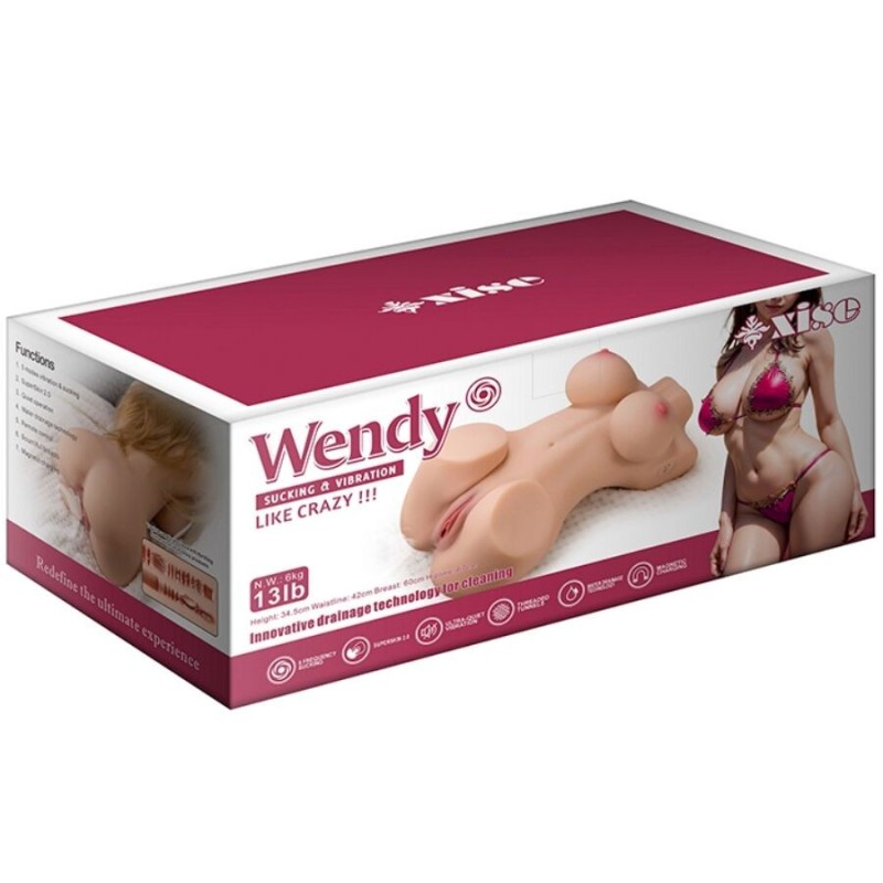 Xise - Wendy Succhia Torso Femminile Con Vibrazione E Telecomando 6 Kg - XISE - Masturbatori Maxi | erosidea.com