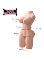 Xise - Torso Realistico Con Vibrazione Femminile Erica Spinta 84 Cm - XISE - Masturbatori Maxi | erosidea.com