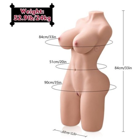 Xise - Torso Realistico Con Vibrazione Femminile Erica Spinta 84 Cm - XISE - Masturbatori Maxi | erosidea.com