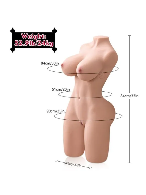 Xise - Torso Realistico Con Vibrazione Femminile Erica Spinta 84 Cm - XISE - Masturbatori Maxi | erosidea.com