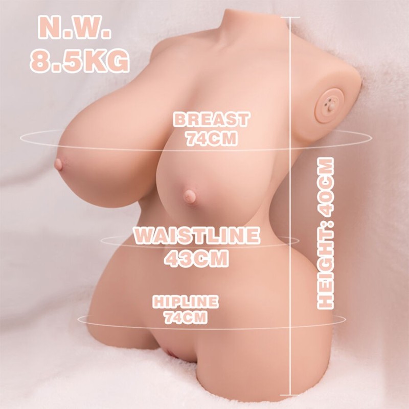 Xise - Torso Realistico Piccolo E Spinto Con Vibrazione Femminile 40 Cm - XISE - Masturbatori Maxi | erosidea.com