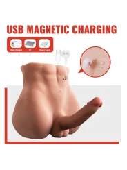 Xise - Bertlett Dildo Ass Realistico Dildo E Ano Masturbatore Posizione Frontale Con Spinta 18 Cm - XISE - Dildo Realistici | erosidea.com