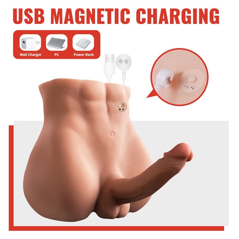 Xise - Bertlett Dildo Ass Realistico Dildo E Ano Masturbatore Posizione Frontale Con Spinta 18 Cm - XISE - Dildo Realistici | erosidea.com