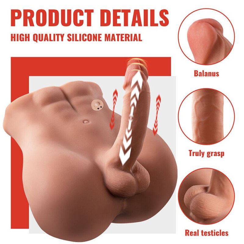 Xise - Bertlett Dildo Ass Realistico Dildo E Ano Masturbatore Posizione Frontale Con Spinta 18 Cm - XISE - Dildo Realistici | erosidea.com