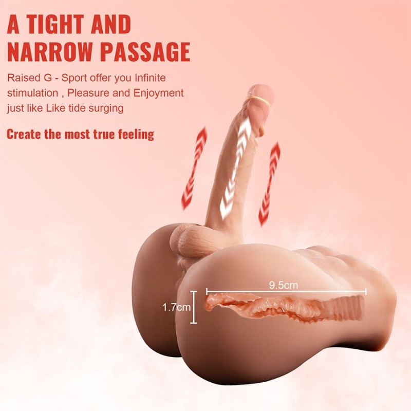 Xise - Bertlett Dildo Ass Realistico Dildo E Ano Masturbatore Posizione Frontale Con Spinta 18 Cm - XISE - Dildo Realistici | erosidea.com