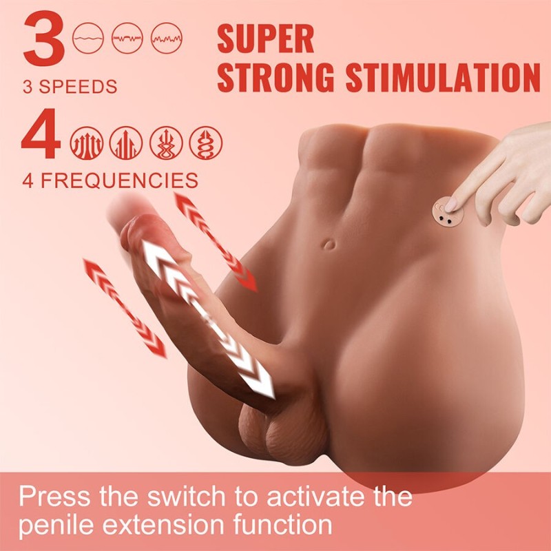 Xise - Bertlett Dildo Ass Realistico Dildo E Ano Masturbatore Posizione Frontale Con Spinta 18 Cm - XISE - Dildo Realistici | erosidea.com