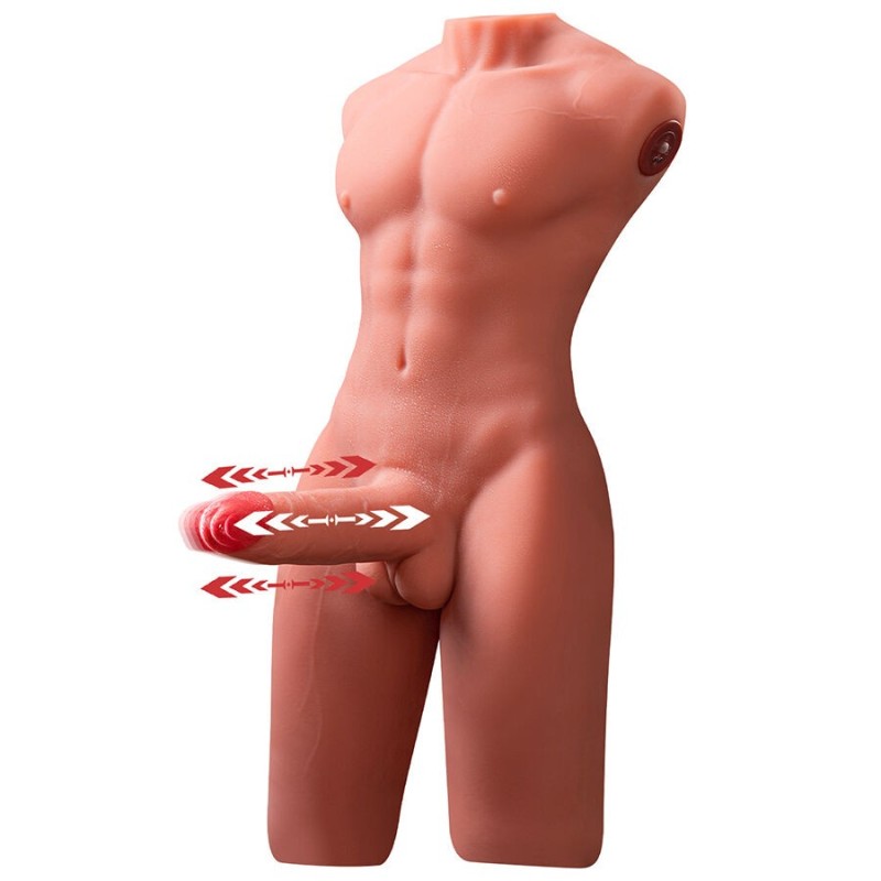 Xise - Jason Mezzo Corpo Torso Maschile Realistico Con Spinta E Vibrazione 55 Cm - XISE - Masturbatori Maxi | erosidea.com