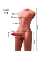 Xise - Jason Mezzo Corpo Torso Maschile Realistico Con Spinta E Vibrazione 55 Cm - XISE - Masturbatori Maxi | erosidea.com