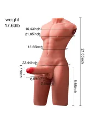 Xise - Jason Mezzo Corpo Torso Maschile Realistico Con Spinta E Vibrazione 55 Cm - XISE - Masturbatori Maxi | erosidea.com