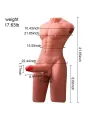Xise - Jason Mezzo Corpo Torso Maschile Realistico Con Spinta E Vibrazione 55 Cm - XISE - Masturbatori Maxi | erosidea.com