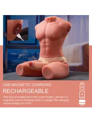 Xise - Jason Mezzo Corpo Torso Maschile Realistico Con Spinta E Vibrazione 55 Cm - XISE - Masturbatori Maxi | erosidea.com