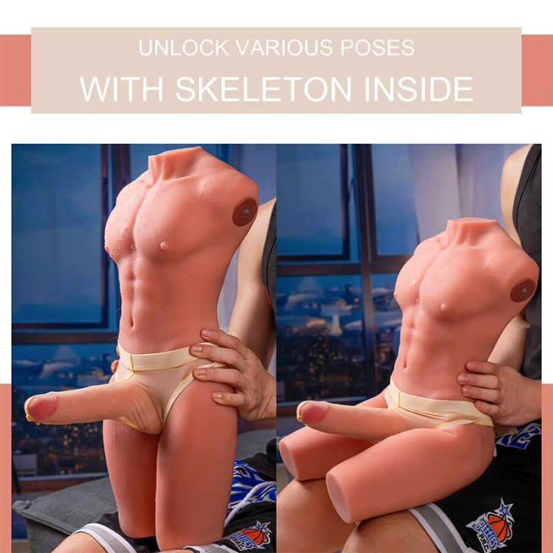 Xise - Jason Mezzo Corpo Torso Maschile Realistico Con Spinta E Vibrazione 55 Cm - XISE - Masturbatori Maxi | erosidea.com
