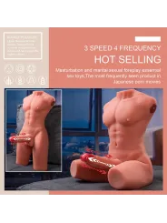 Xise - Jason Mezzo Corpo Torso Maschile Realistico Con Spinta E Vibrazione 55 Cm - XISE - Masturbatori Maxi | erosidea.com